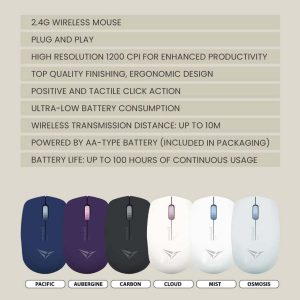 ALCATROZ WIRELESS LONGLASTING SILENT MOUSE OSMOSIS 4 AirMouse 3 Silent