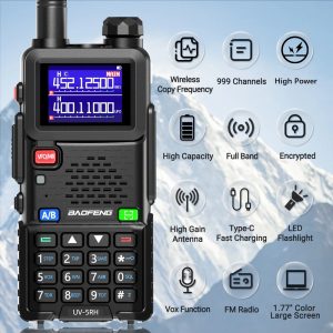 BAOFENG ασύρματος πομποδέκτης UV-5RH, VHF/UHF, 10W, μαύρος 2 VHF/UHF