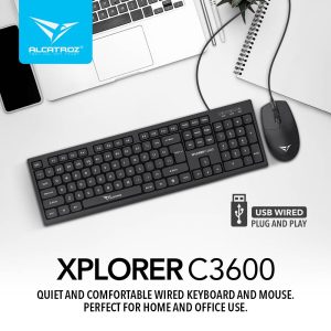 ALCATROZ USB WIRED KEYBOARD AND MOUSE XPLORER C3600 BLACK 3 C3600 1