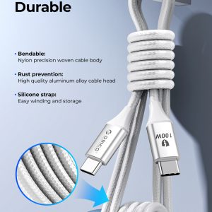 ORICO καλώδιο USB-C CDX-100CC, 100W, 480Mbps, 1m, λευκό 3 480Mbps