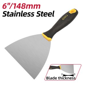 DELI σπάτουλα DL-HD6 με αντιολισθητική λαβή, ανοξείδωτο ατσάλι, 148mm 4 DL HD6 3
