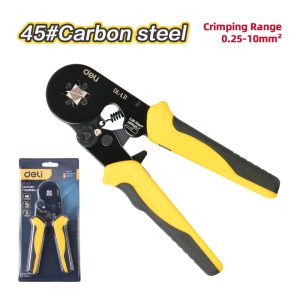 DELI πρέσα ακροδεκτών καλωδίων DL-L11, διατομής 0.25-10mm², 180mm 3 180mm