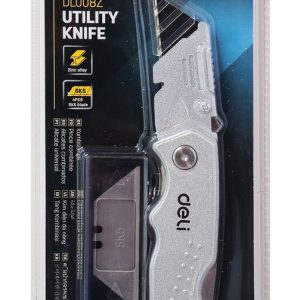 DELI κοπίδι DL008Z με ανταλλακτικές λεπίδες, μεταλλικό, 19mm, γκρι 3 19mm