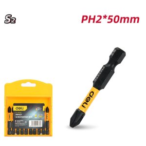 DELI σετ μύτες κατσαβιδιού DL251050 για δραπανοκατσάβιδο, σταυρωτές, PH2x50mm, 10τμχ 3 PH2x50mm