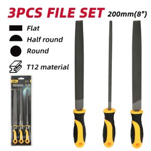 DELI σετ λίμες DL75108 με αντιολισθητική λαβή, μετάλλου, 200mm, 3τμχ 3 200mm