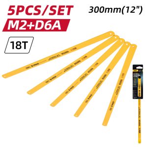 DELI σετ λάμες πριονιού σιδήρου/ξύλου DL353805A, 300mm, 18 TPI, 5τμχ 3 18 TPI