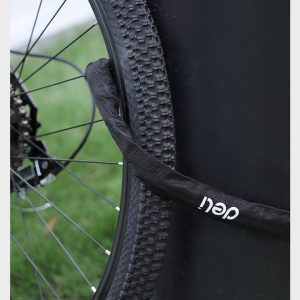 DELI κλειδαριά ποδηλάτου με κλειδί DL508021, Φ4mm, 1m, μαύρη 3 1m