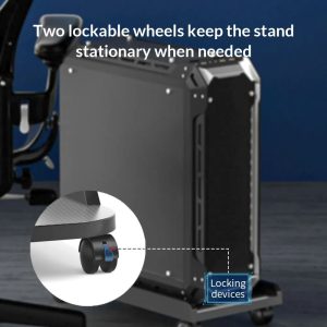 IAMAKER βάση PC DND2 με ροδάκια, universal, 22x47cm, μαύρη 4 μαύρη