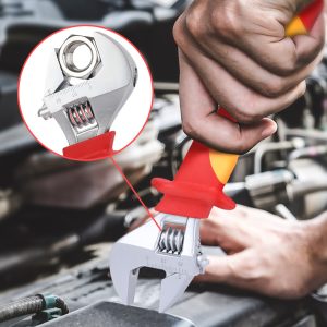 DELI γαλλικό κλειδί ηλεκτρολόγου DQ90408, αντιολισθητική λαβή, ρυθμιζόμενο 0-25mm, VDE 1000V, 200mm 3 ρυθμιζόμενο 0-25mm