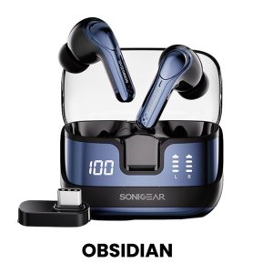 SONICGEAR DUAL MODE 2.4G/BT5.4 SUPERIOR 4MICS ANC/ENC EARPUMP XP2 OBSIDIAN