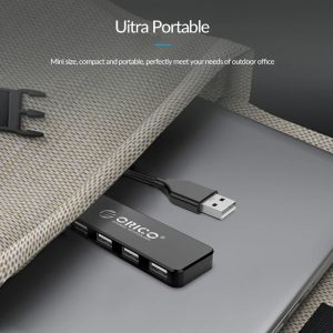 ORICO USB hub FL01, 4x θυρών, USB 2.0, 480Mbps, USB σύνδεση, μαύρο 3 USB 2.0