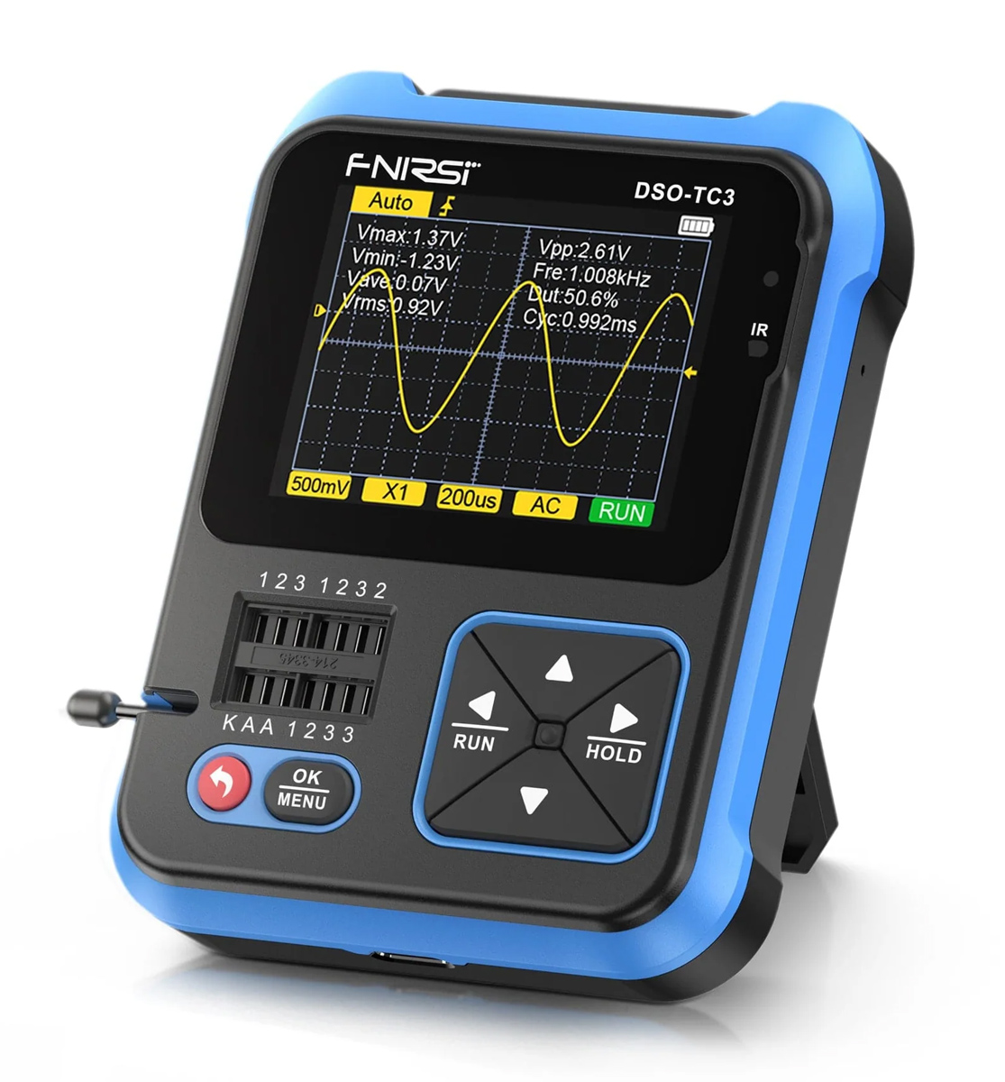 FNIRSI 3 σε 1 παλμογράφος/signal generator/transistor tester χειρός DSO-TC3 FNIRSI 3 σε 1 παλμογράφος/signal generator/transistor tester χειρός DSO-TC3