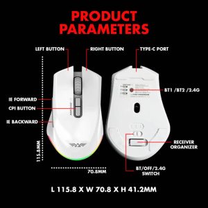 ARMAGGEDDON TRI-MODE GAMING MOUSE 10000CPI MIRAGE VII WHITE 3 FepAkyYD67dccf3e551e4 1742524222 1000x1000 1