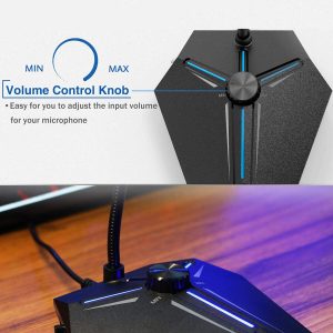 CMTECK επιτραπέζιο μικρόφωνο G006Plus με εύκαμπτο βραχίονα, omnidirectional, USB, μαύρο 3 USB