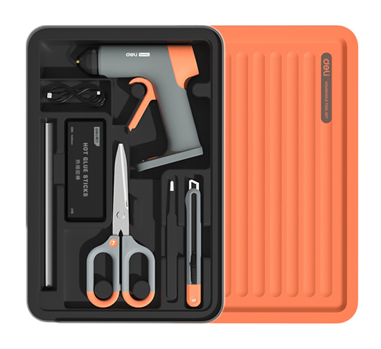 DELI σετ εργαλείων με πιστόλι θερμοκόλλησης H1001-C DELI σετ εργαλείων με πιστόλι θερμοκόλλησης H1001-C