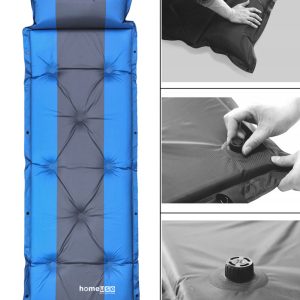 HOME USE αυτοφούσκωτο στρώμα HUH-0237 με μαξιλάρι, μονό, 192x60x3cm, μπλε/γκρι 3 192x60x3cm