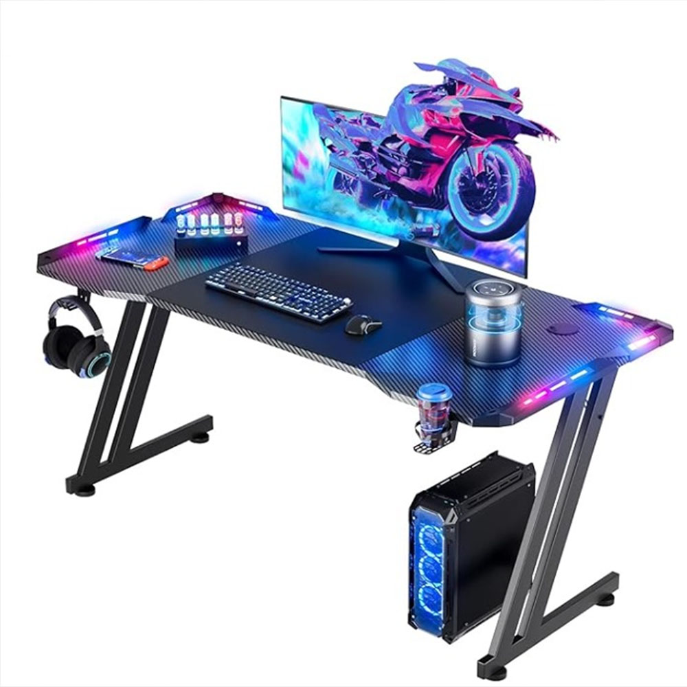 LAMTECH RGB GAMING DESK WITH CUP HOLDER & HEADPHONE HOOK LAMTECH RGB GAMING DESK WITH CUP HOLDER & HEADPHONE HOOK