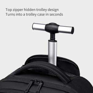 ARCTIC HUNTER τσάντα ταξιδίου LG1500165 με θήκη laptop 15.6", τροχήλατη, 27L, μαύρη 3 27L