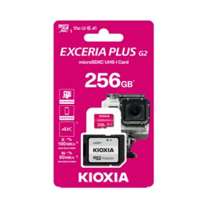 KIOXIA 4K MICRO SD GEN2 256GB EXCERIA PLUS UHS I U3 WITH ADAPTER