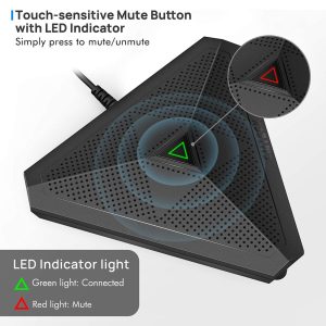 CMTECK επιτραπέζιο μικρόφωνο M001, omnidirectional, USB, μαύρο 3 USB