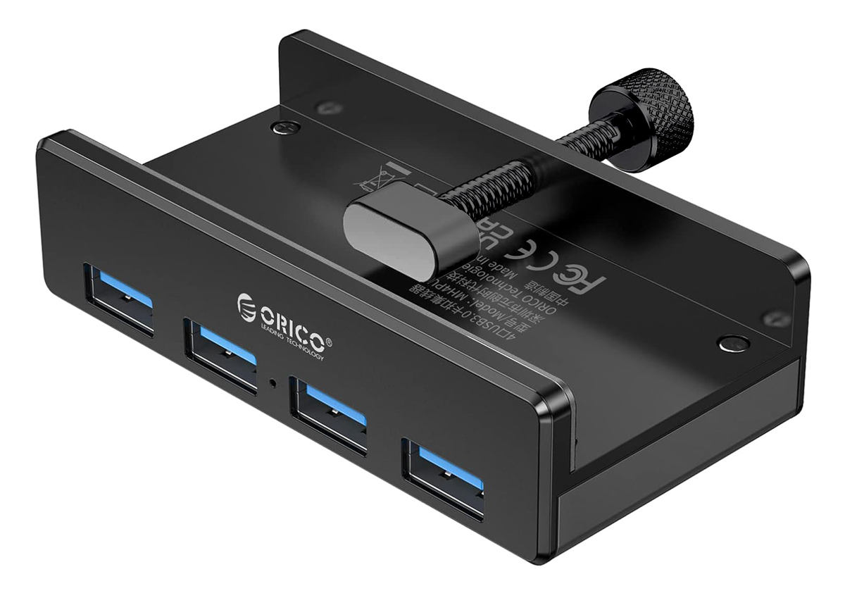 ORICO USB hub MH4PU-P με σφιγκτήρα ORICO USB hub MH4PU-P με σφιγκτήρα