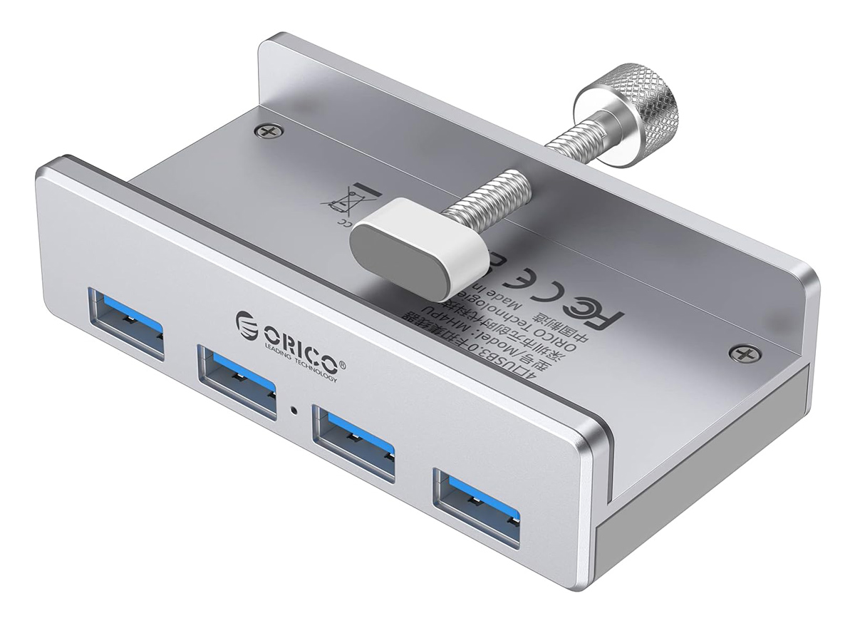 ORICO USB hub MH4PU-P με σφιγκτήρα ORICO USB hub MH4PU-P με σφιγκτήρα