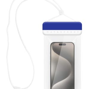 POWERTECH αδιάβροχη θήκη smartphone MOB-2013, IPX8, μπλε-λευκή 4 MOB 2013 3