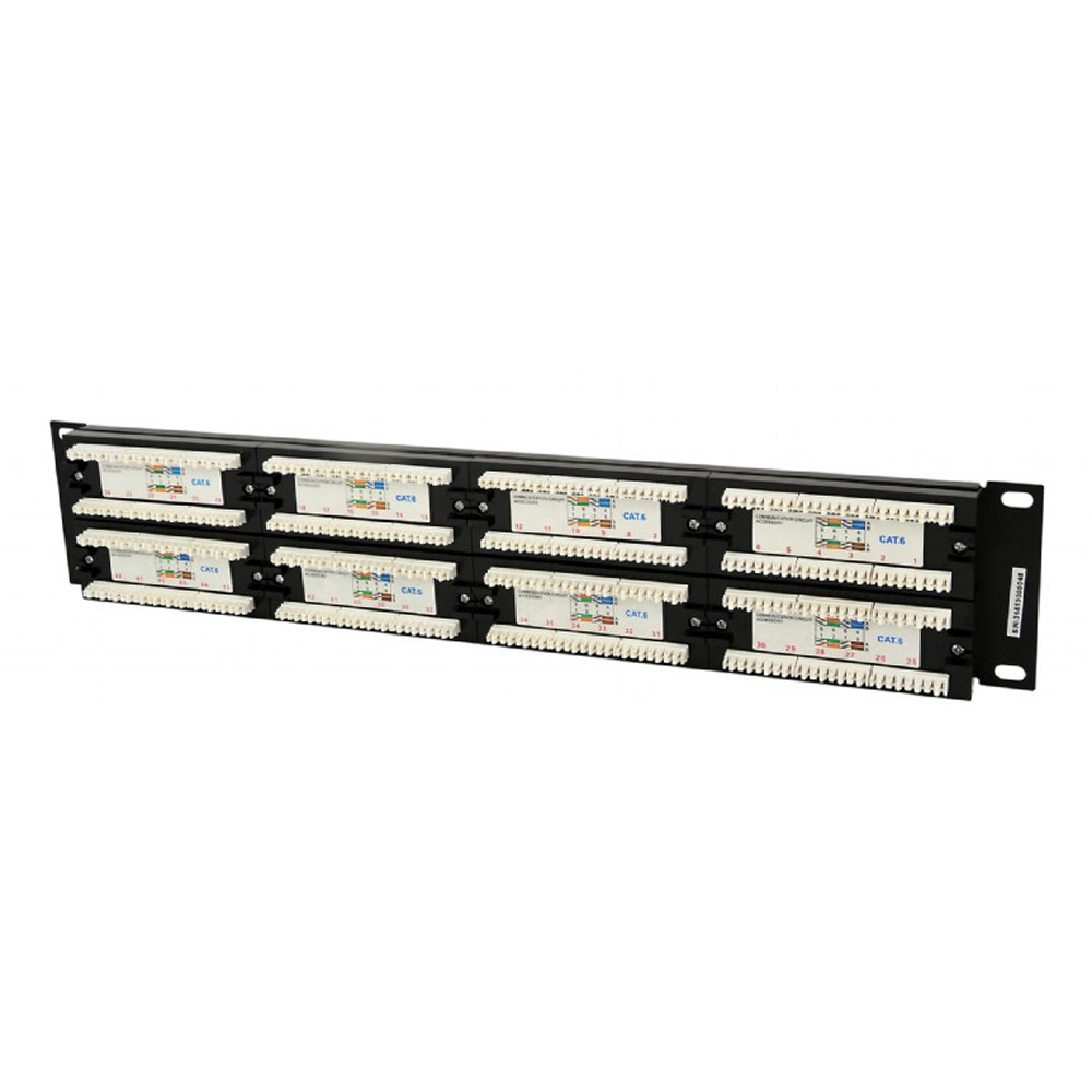 CABLEXPERT CAT.6 48 PORT PATCH PANEL WITH REAR CABLE MANAGEMENT CABLEXPERT CAT.6 48 PORT PATCH PANEL WITH REAR CABLE MANAGEMENT