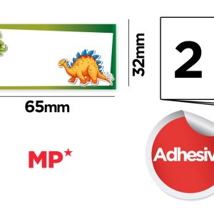 MP αυτοκόλλητες ετικέτες τετραδίων PN125-109, 65x32mm, 8 σχέδια, 16τμχ 2 65x32mm