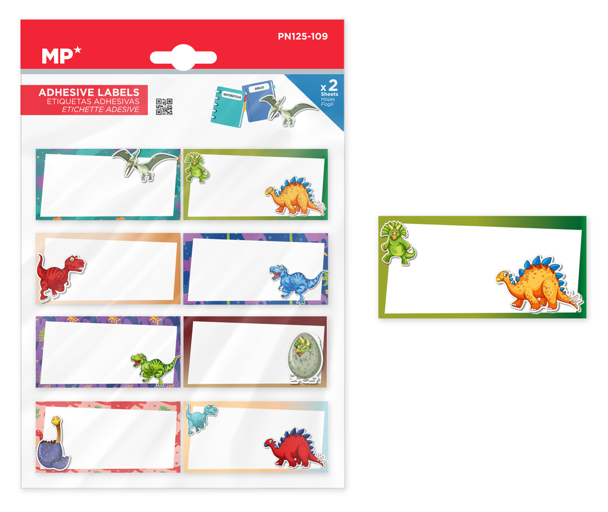 MP αυτοκόλλητες ετικέτες τετραδίων PN125-109 MP αυτοκόλλητες ετικέτες τετραδίων PN125-109