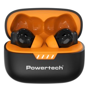 POWERTECH earphones με θήκη φόρτισης PT-1431, True Wireless, 40/400mAh, ANC & ENC, μαύρα 3 40/400mAh