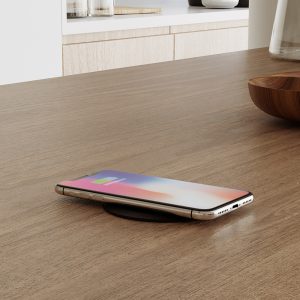 POWERTECH ασύρματος φορτιστής PTL-025 με USB & USB-C θύρες, 15W/30W, μαύρος 3 μαύρος