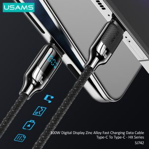 USAMS καλώδιο USB-C SJ742, 100W, 480Mbps, 1.2m, λευκό 3 480Mbps
