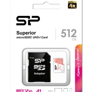 SILICON POWER κάρτα μνήμης microSDXC Superior, 512GB, C10 UHS-I U3 A1 V30 3 C10 UHS-I U3 A1 V30