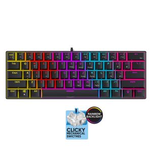 ARMAGGEDDON 61-KEYS WIRED MECH KEYBOARD BL.SW. MKA-1C CORE CLICKY BLACK