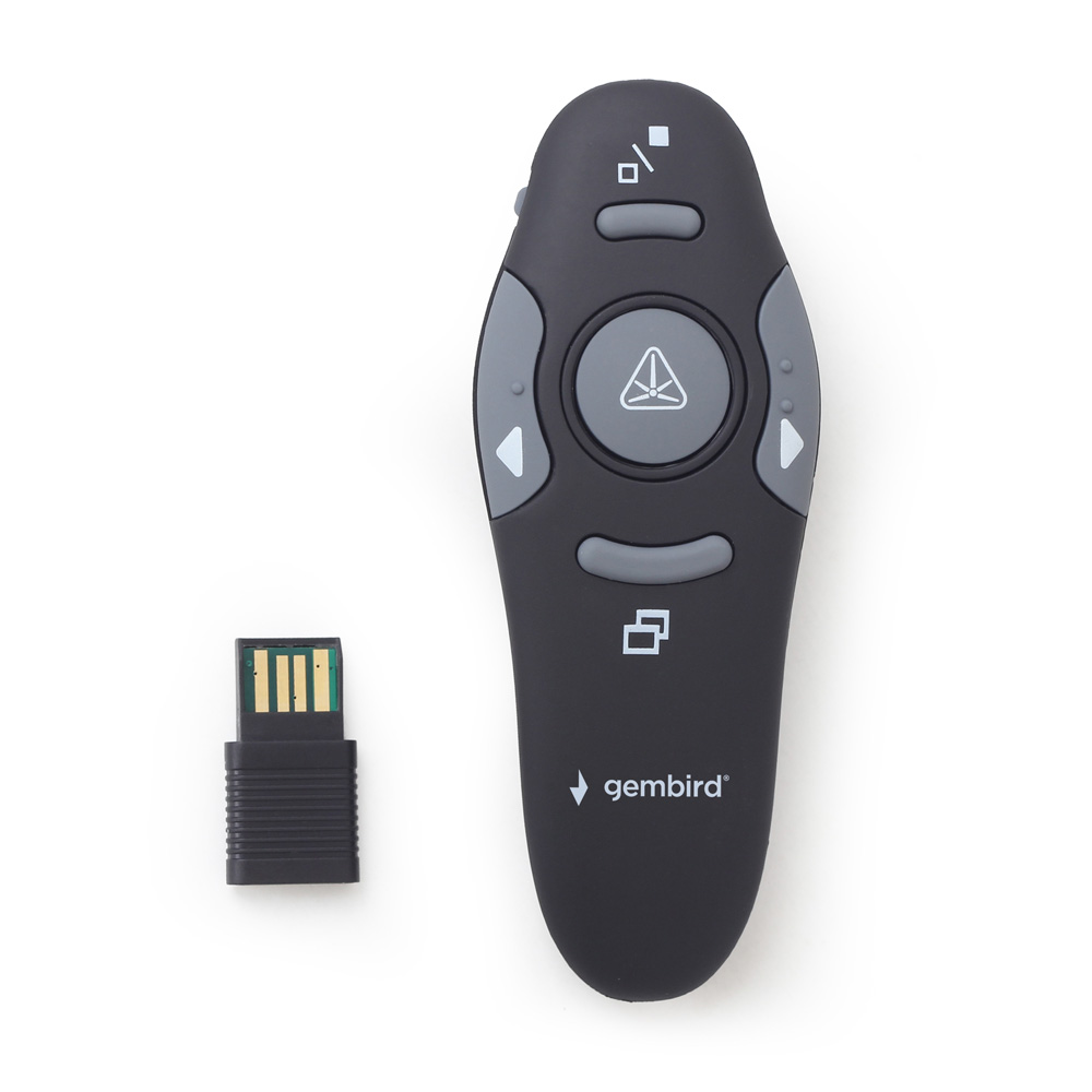GEMBIRD WIRELESS PRESENTER WITH LASER POINTER BLACK GEMBIRD WIRELESS PRESENTER WITH LASER POINTER BLACK
