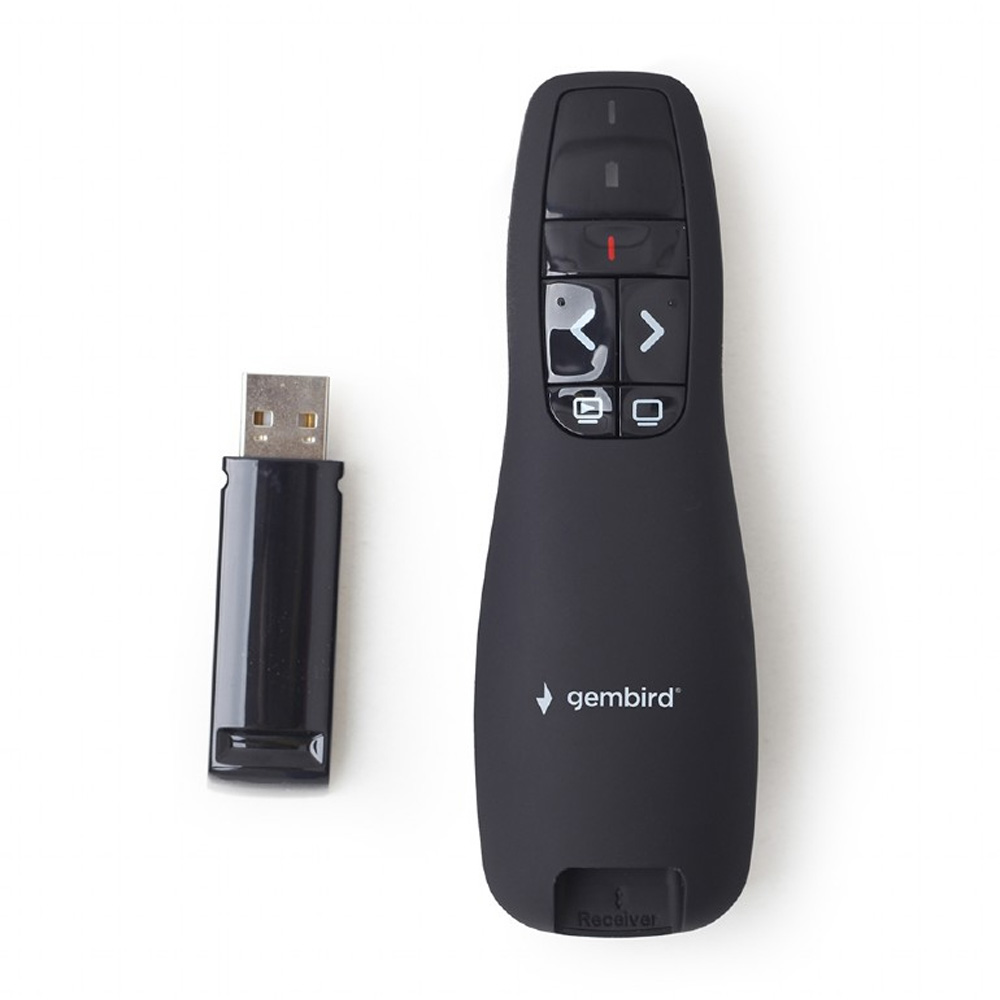 GEMBIRD WIRELESS PRESENTER WITH LASER POINTER BLACK GEMBIRD WIRELESS PRESENTER WITH LASER POINTER BLACK