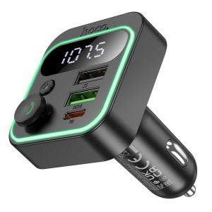 FM Transmitter Bluetooth 5.4 & Φορτιστής Αυτοκινήτου 38W με Hands-Free, Hoco E85, PD 20W, QC3.0, USB Stick & AUX