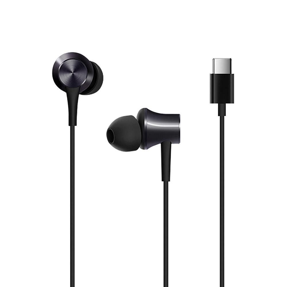 XIAOMI original wire earphone Typ C with microphone HSEJ04WM black blister Original XIAOMI Ακουστικά Ενσύρματα με Μικρόφωνο Type-C – Μαύρα (HSEJ04WM, Blister)