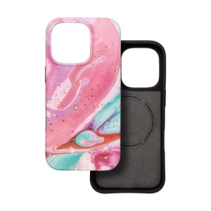 FORCELL F-PROTECT Mirage, Military Drop-Tested case compatible with MagSafe for IPHONE 15 PRO MAX pink marble 3 be285d22032729d2a76d765353c55df3