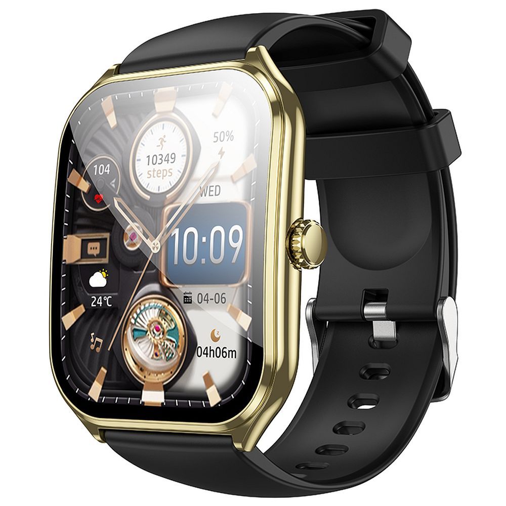 Smartwatch με Ελληνικό μενού, παλμογράφο & κλήσεις AMOLED Y28 Μαύρο Χρυσό Smartwatch με Ελληνικό μενού, παλμογράφο & κλήσεις AMOLED Y28 Μαύρο Χρυσό