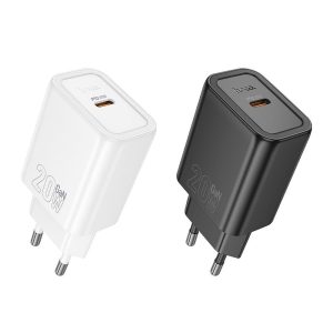 Φορτιστής Πρίζας HOCO N60 20W USB-C PD / QC – Μαύρο (EU Plug) 3 e2ff885888c47b8fdff22e674a5b20a6
