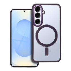 COLOR EDGE MAG COVER case compatible with MagSafe for SAMSUNG S25 deep purple