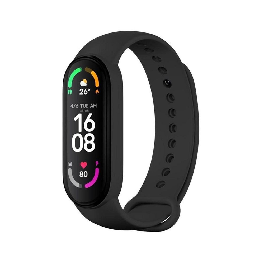 Silicone strap for XIAOMI Mi Band 5 / 6 / 7 black (01) Silicone strap for XIAOMI Mi Band 5 / 6 / 7 black (01)