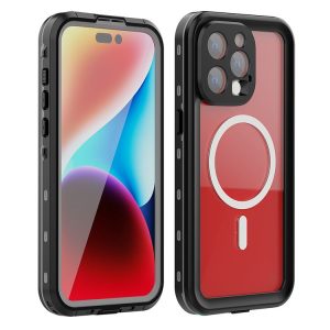 Αδιάβροχη θήκη SHELLBOX DOT συμβατή με MagSafe για iPhone 15 Pro Max Μαύρη