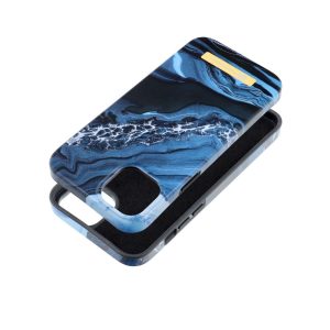 FORCELL F-PROTECT Mirage case compatible with MagSafe for IPHONE 14 Plus ocean marble