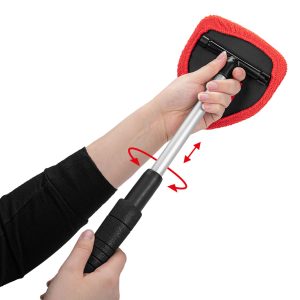 HEYNER βούρτσα με πανί μικροϊνών 407630, πτυσσόμενη έως 50cm, μαύρη/κόκκινη 3 μαύρη/κόκκινη