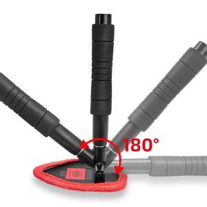 HEYNER βούρτσα με πανί μικροϊνών 407630, πτυσσόμενη έως 50cm, μαύρη/κόκκινη 4 407630 3