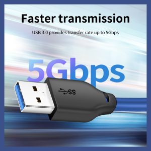 CABLETIME καλώδιο USB 3.0 CT-C160-U3-AMAM, 5Gbps, 1m, μπλε 3 1m