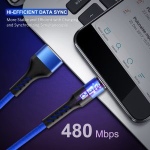 CABLETIME καλώδιο USB-C σε USB CT-C160-PU32-CMAM, 2.4A, 480Mbps, 1m, μπλε 2 2.4A